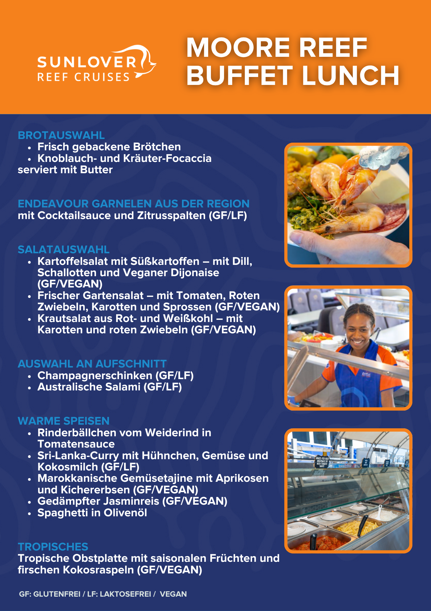 MOOR REEF BUFFET LUNCH GERMAN