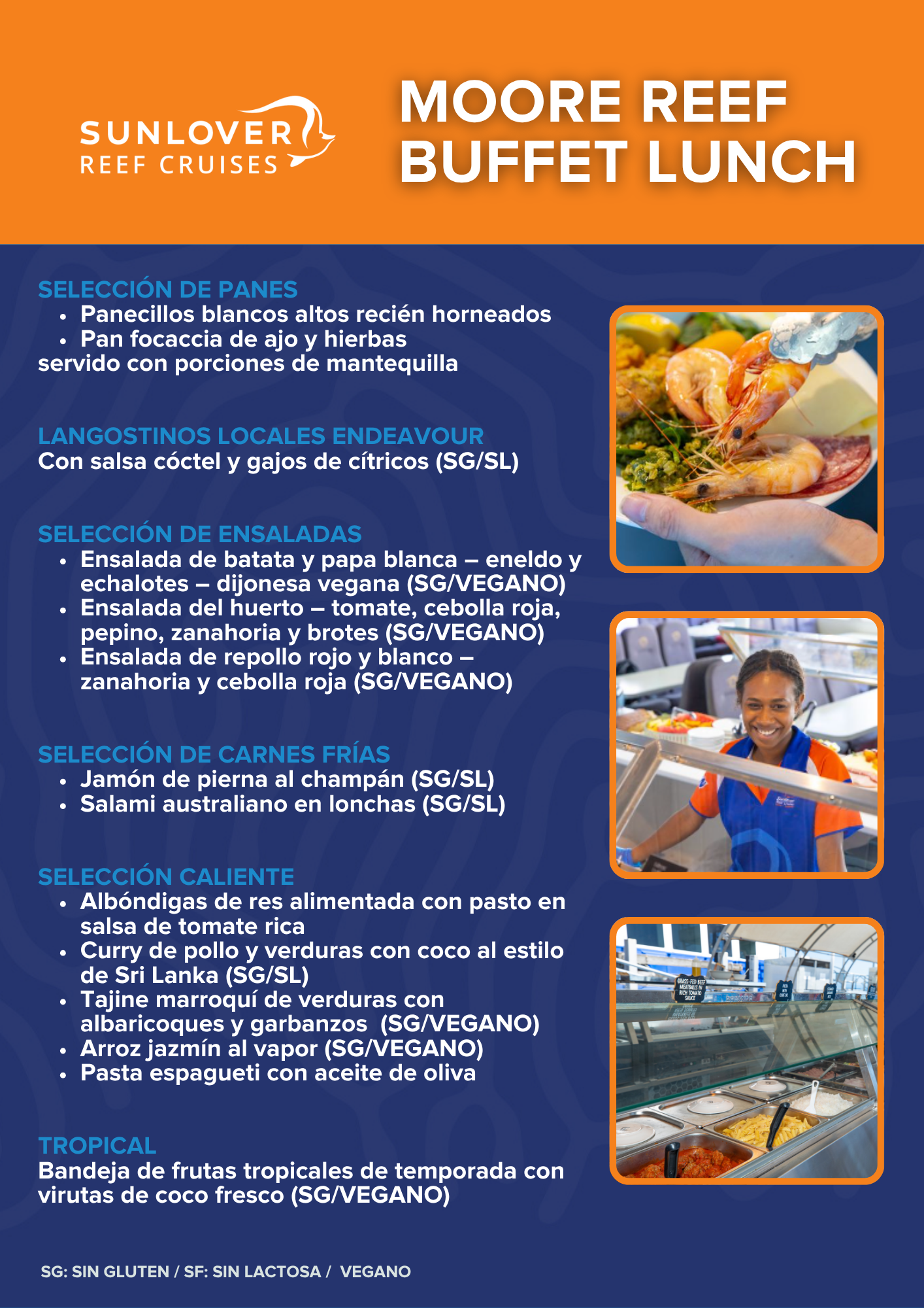 MOOR REEF BUFFET LUNCH SPANISH